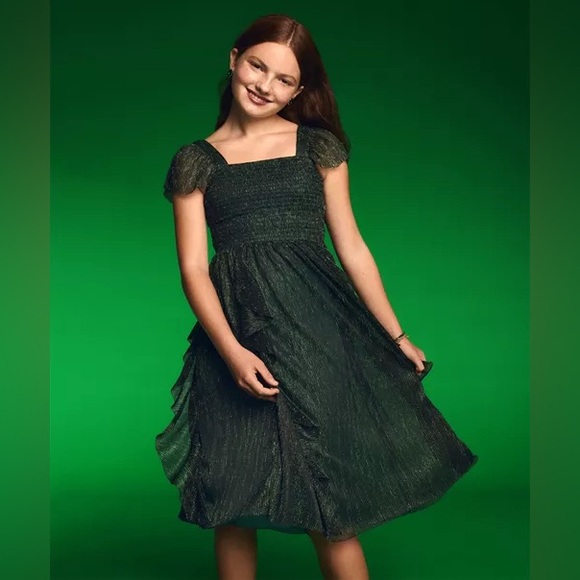 AQUA x Wicked Girls' Emerald Dress, Big Kid Size XL- Exclusive NWT - Picture 2 of 6